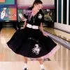 Complete Poodle Skirt Outfit Plus (Black & Pink) Adult Costume
