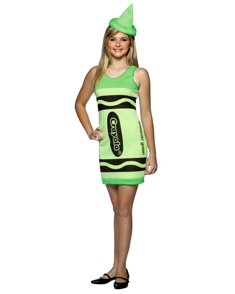 Teen Crayola Screamin Green Costume 1 Teen Crayola Screamin Green Costume