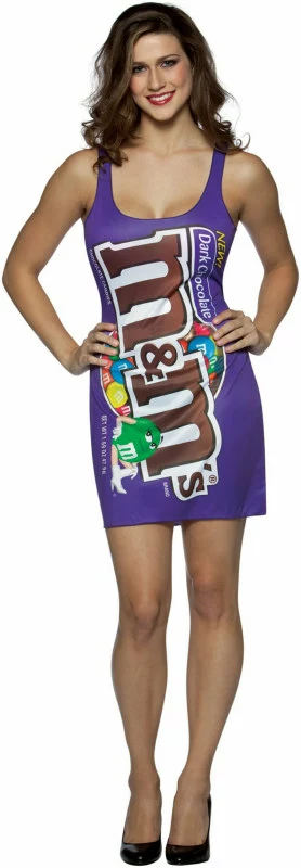 M&M's Dark Chocolate Tank Dress Adult Costume 1 M&M's Dark Chocolate Tank Dress Adult Costume