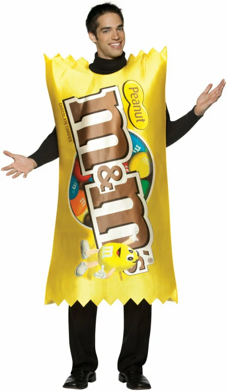 M&M's Peanut Wrapper Adult Costume 1 M&M's Peanut Wrapper Adult Costume