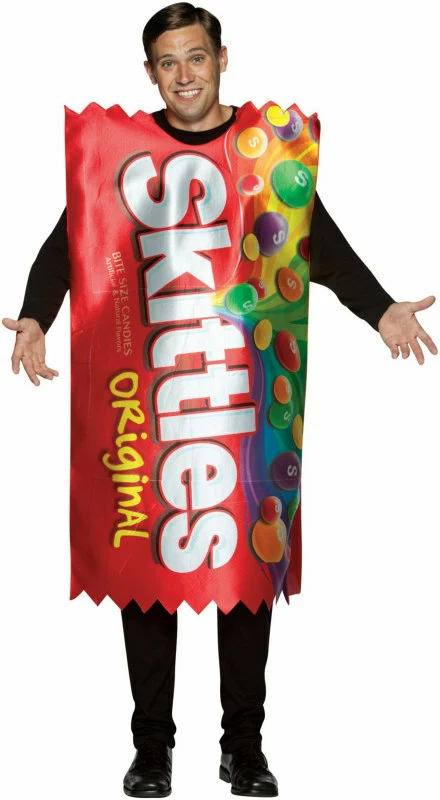 Skittles Wrapper Adult Costume 1 Skittles Wrapper Adult Costume
