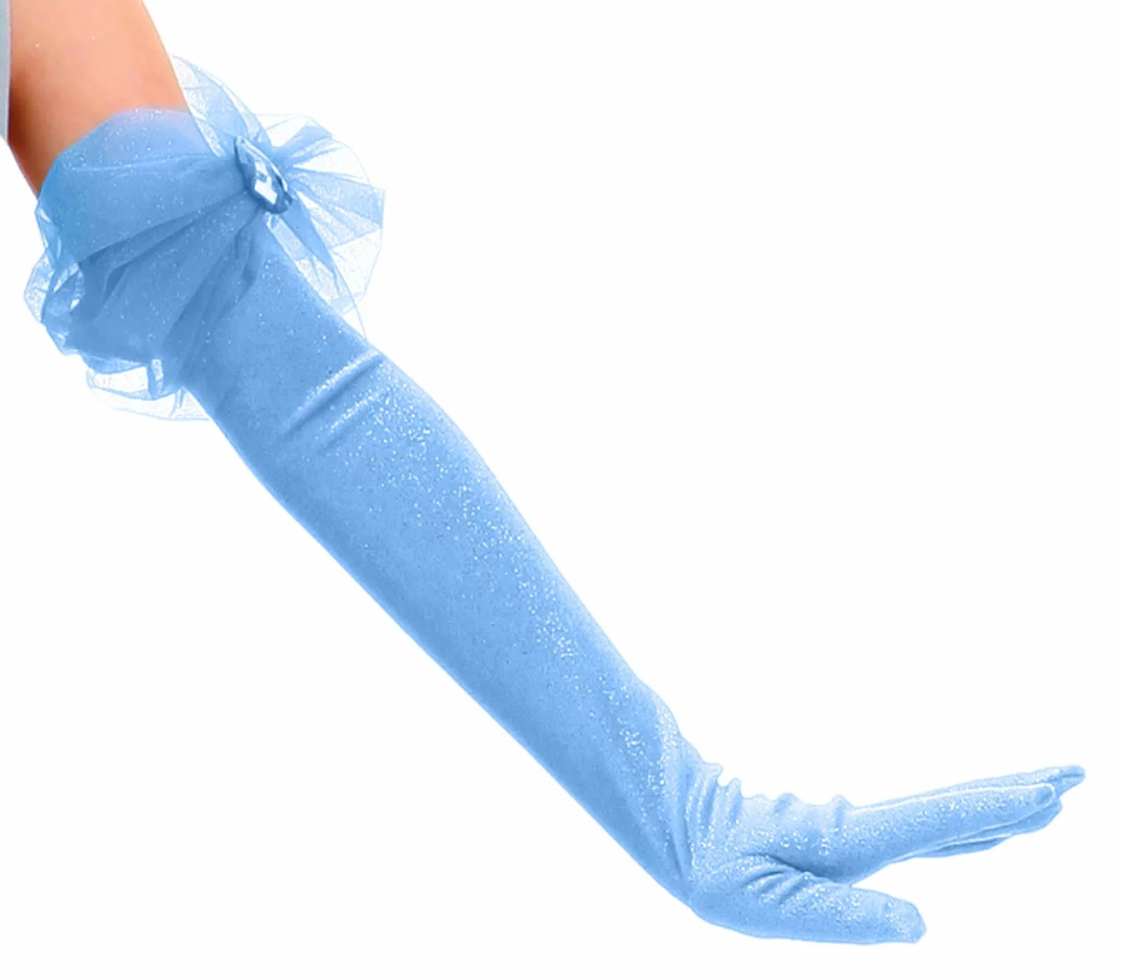 Blue Princess Gloves (Child) 1 Blue Princess Gloves (Child)