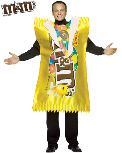 M&M Peanut Wrapper Tunic Adult Costume 1 M&M Peanut Wrapper Tunic Adult Costume